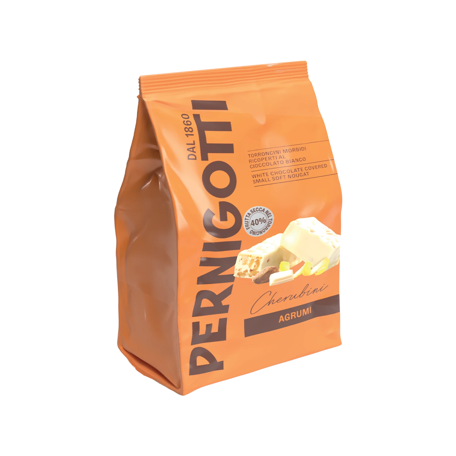 TORRONCINI MORBIDI AGLI AGRUMI RICOPERTI DI CIOCCOLATO BIANCO