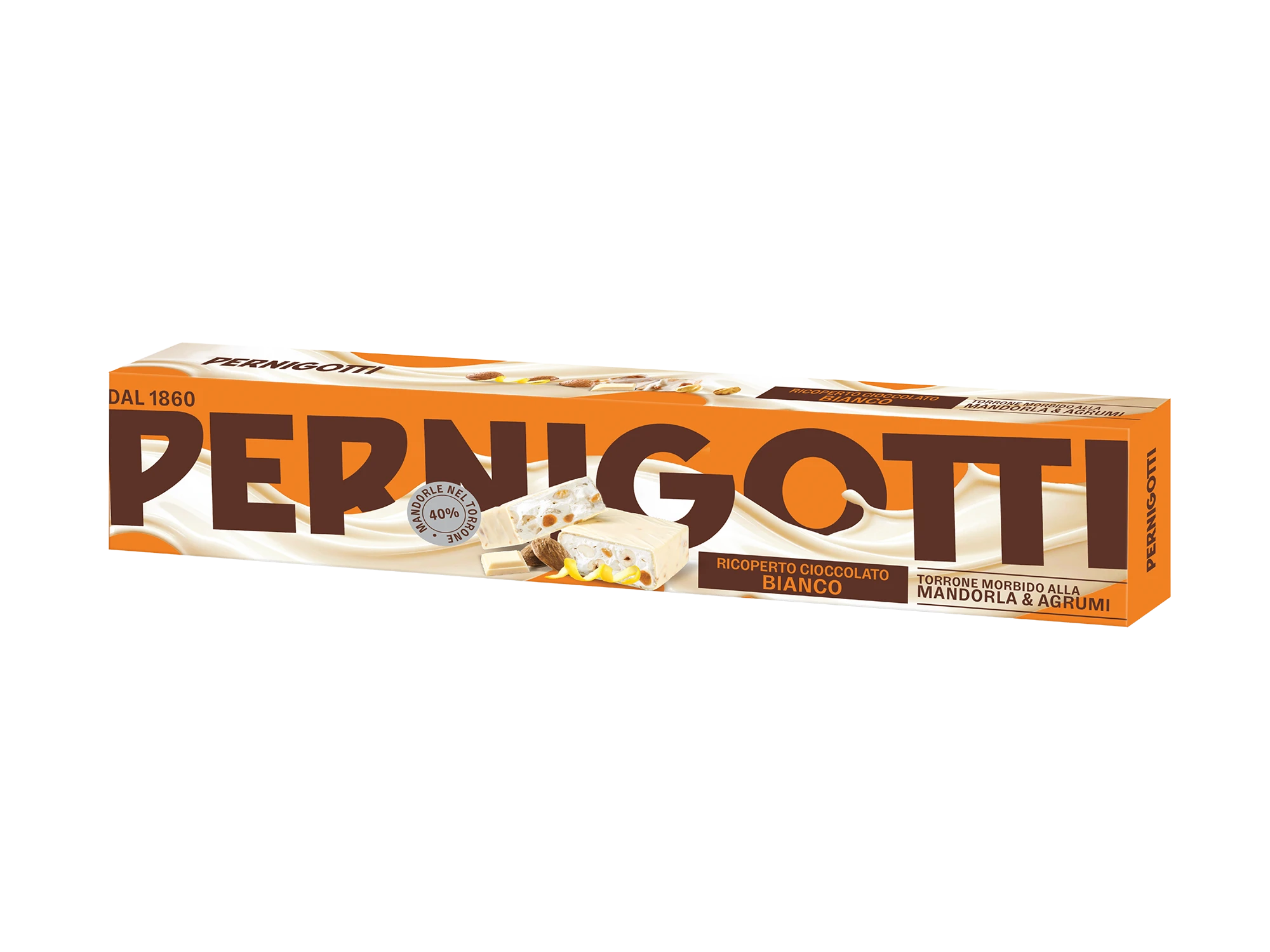 TORRONE MORBIDO RICOPERTO AGLI AGRUMI