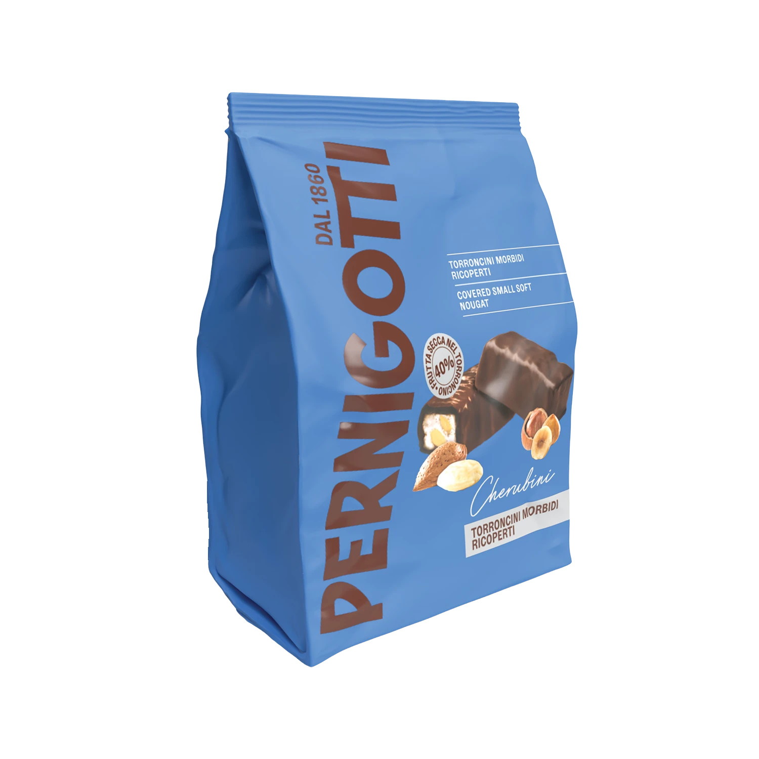 Coated soft mini nougats